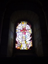 Rouffiac - L'église Saint-Vivien - Un vitrail (17 juillet 2018)
