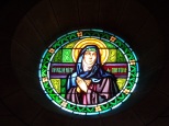 Eglise Saint Antoine – Le vitrail 'Ste Marguerite de Cortone' (19 mars 2021)